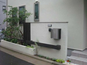 os-ma05 間接照明を仕込んだ門柱