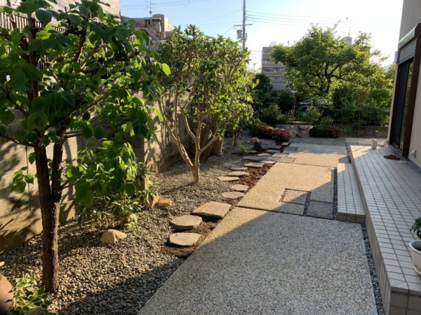 歩きやすく手入れが楽な和庭園 株式会社ウエシン 神戸のエクステリア 外構 造園